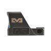 Mepro MPO-S pistol red dot sight side profile with Meprolight logo and brightness control buttons