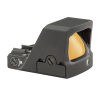 Mepro MPO-S red dot sight (RMSc footprint) angled front-right view showing front lens, low-profile housing and right-side adjustment dial